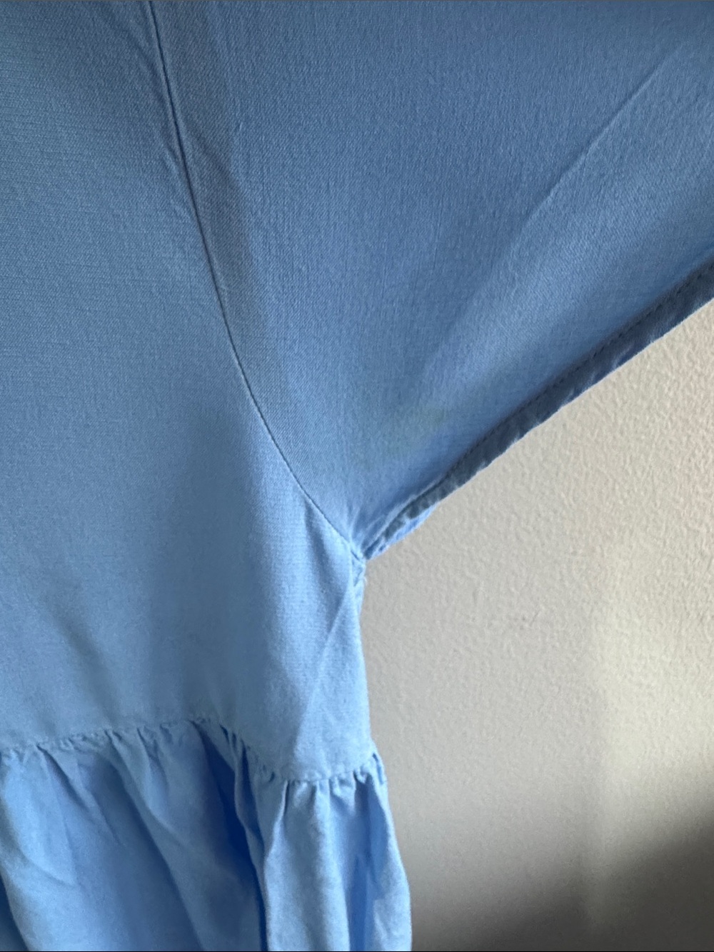 Zara light blue tiered button front dress size S - Picture 4 of 4